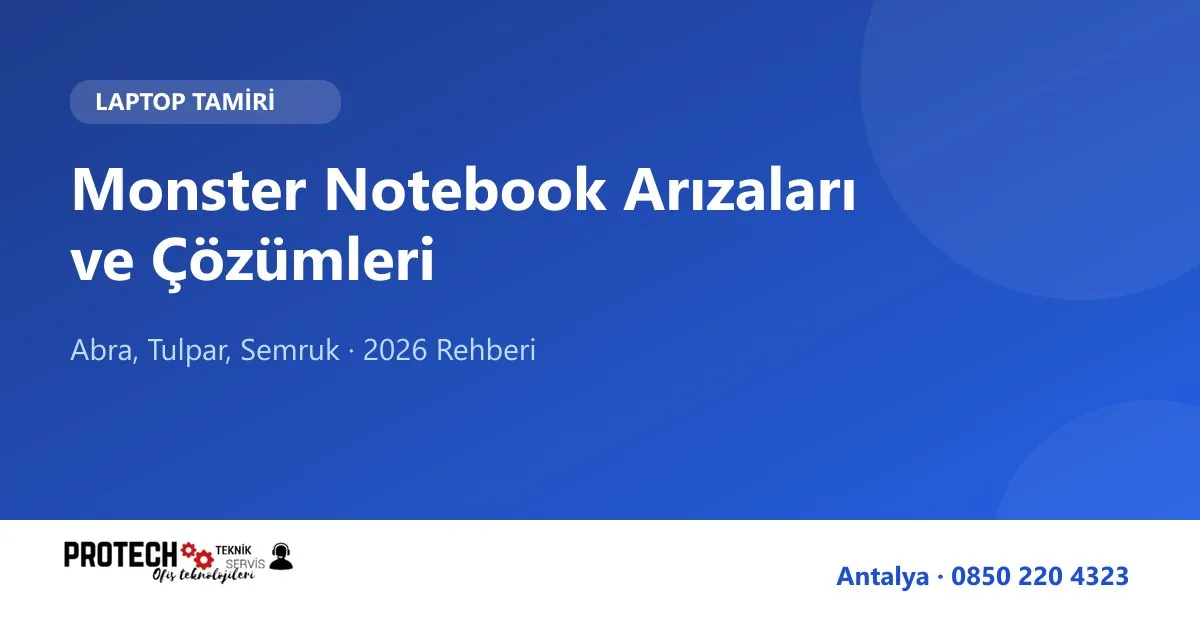 Monster notebook arızaları ve çözümleri rehberi